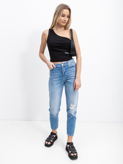 CALVIN KLEIN JEANS Женская футболка, BACK ASYM CUT OUT MILANO