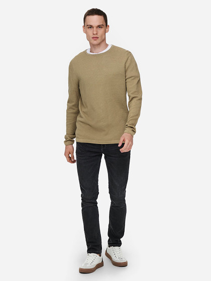 ONLY&SONS Vīriešu jaka, ONSPANTER REG 12 STRUC CREW KNIT