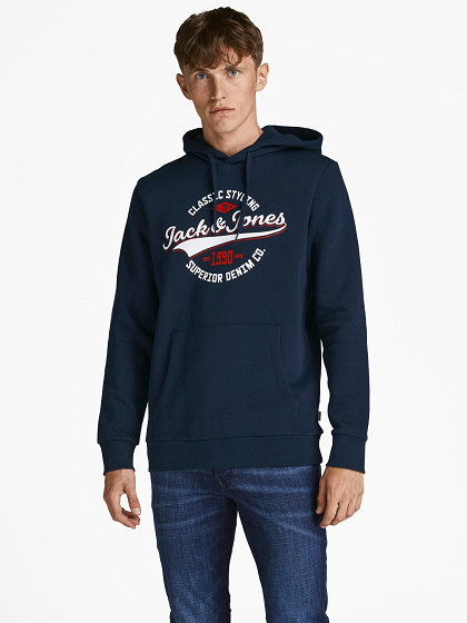 JACK&JONES Мужской джемпер, WHLOGO SWEAT HOOD