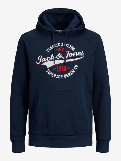 JACK&JONES Мужской джемпер, WHLOGO SWEAT HOOD