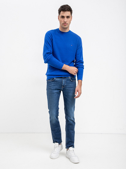 TOMMY HILFIGER Vīriešu jaka, INTERLACED STRUCTURE CREW NECK