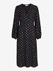 VILA Повседневное женское платье, VIELLA V-NECK FOIL WRAP MIDI DRESS/KA