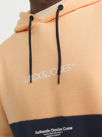 JACK&JONES Vīriešu džemperis, JJERYDER BLOCKING SWEAT HOOD NOO