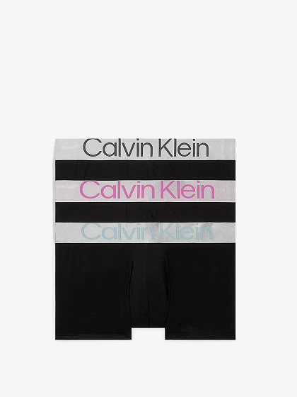 CALVIN KLEIN UNDERWEAR Vīriešu apakšbikses, 3 gab., 3 PACK LOW RISE TRUNKS - STEEL MICRO CALVIN KLEIN