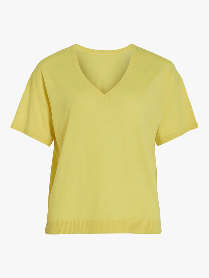 VILA Женская футболка, VIABELLA REV S/S V-NECK KNIT TOP - NOOS