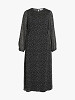 VILA Повседневное женское платье, VIBRITANJA DOT O-NECK L/S MIDI DRESS/R