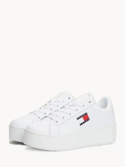 TOMMY HILFIGER Женские кеды, ESSENTIAL LEATHER SNEAKERS WITH FLATFORM SOLE