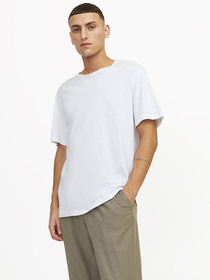 JACK&JONES Vīriešu T-krekls ar linu, SUMMER