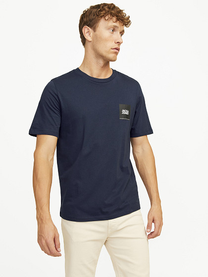 JACK&JONES Мужская рубашка с короткими рукавами,HLOCK TEE