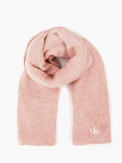 CALVIN KLEIN Sieviešu šalle ar vilnu, THICK EMBROIDERY SCARF