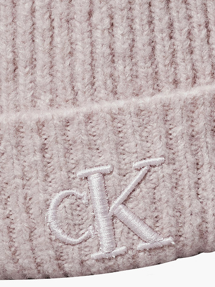 CALVIN KLEIN Sieviešu cepure ar vilnu, THICK EMBROIDERY SCARF