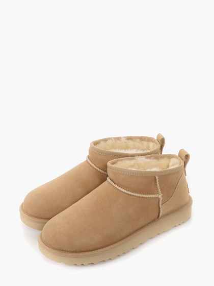 UGG Женские сапоги на каблуке с утеплителем, CLASSIC ULTRA MINI