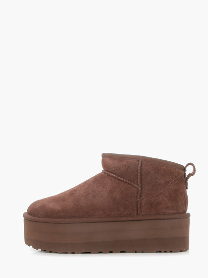 UGG Женские сапоги на каблуке с утеплителем, CLASSIC ULTRA MINI PLATFORM