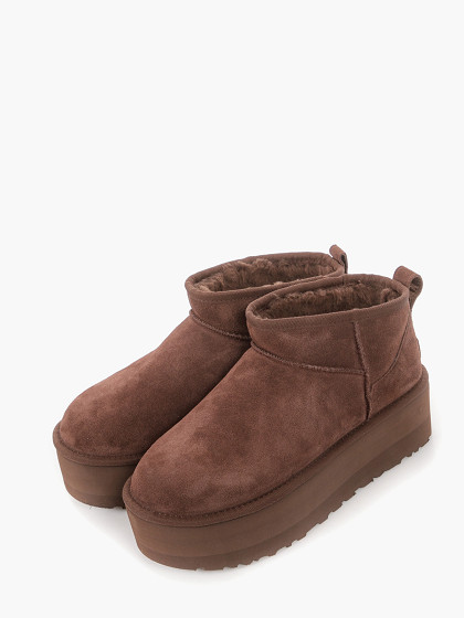 UGG Женские сапоги на каблуке с утеплителем, CLASSIC ULTRA MINI PLATFORM