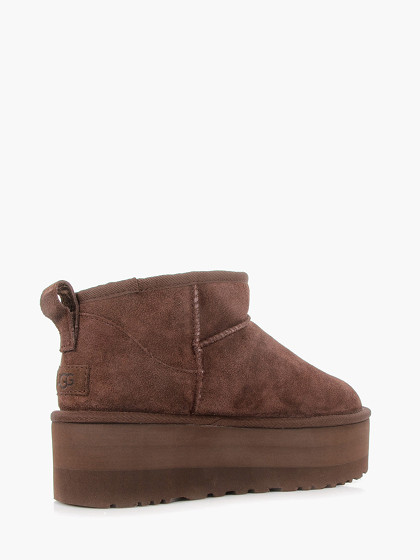 UGG Sieviešu zābaki ar papēžiem un siltinājumu, CLASSIC ULTRA MINI PLATFORM