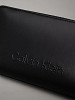 CALVIN KLEIN Sieviešu naudas maks, EMBOSSED LOGO ZIP LG WALLET