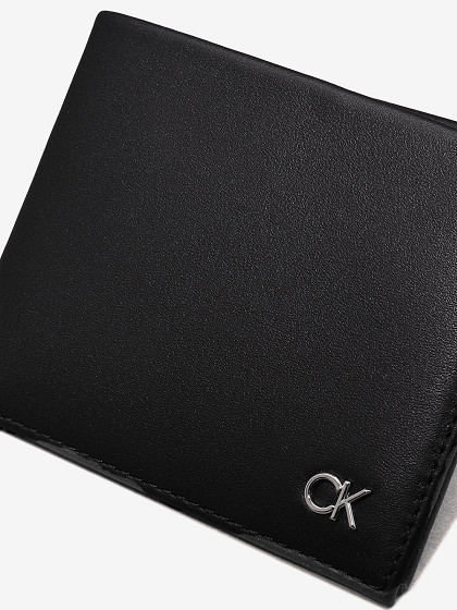 CALVIN KLEIN Vīriešu naudas maks, METAL CK BIFOLD 6CC W/BILL