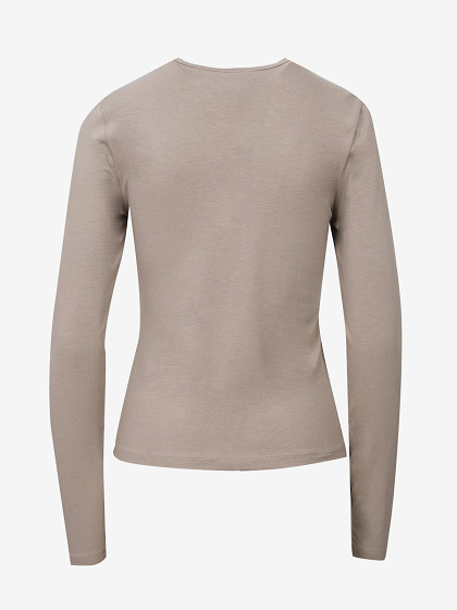 CALVIN KLEIN Женская футболка с длинными рукавами, MODAL STRETCH SLIM C-NECK TOP LS