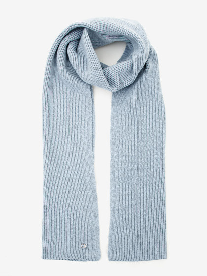 CALVIN KLEIN Шарф из шерсти и кашемира, CK METAL CHUNKY RIB HW SCARF