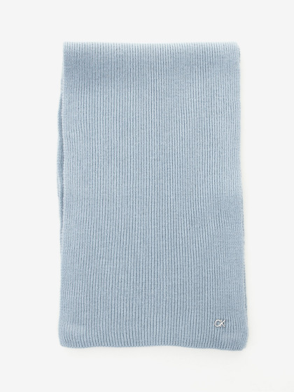 CALVIN KLEIN Шарф из шерсти и кашемира, CK METAL CHUNKY RIB HW SCARF