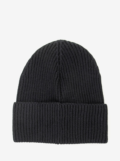 CALVIN KLEIN Cepure ar vilnu un kašmiru, CK METAL CHUNKY RIB BEANIE