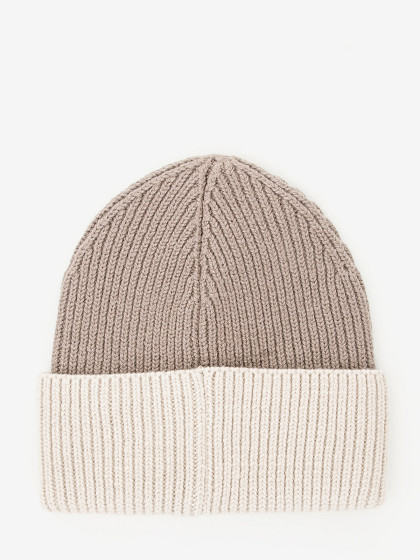 CALVIN KLEIN Cepure ar vilnu un kašmiru, CK METAL TWO-TONE CHUNKY BEANIE