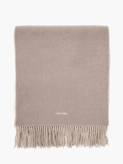 CALVIN KLEIN Šalle 100% vilna, FRINGES TWO TONES SCARF 40x200