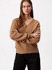 CALVIN KLEIN Sieviešu jaka ar vilnu, BOUCLE RIB V-NK RELAXED SWEATER