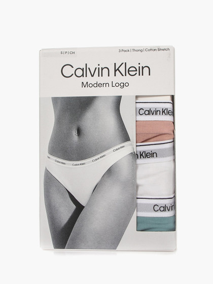 CALVIN KLEIN UNDERWEAR Sieviešu biksītes (stringi), 3 gab., THONG