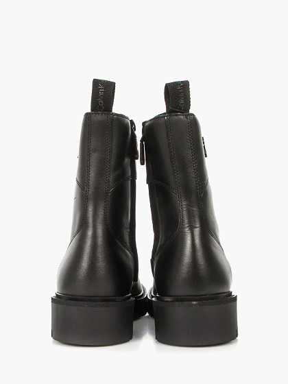 CALVIN KLEIN Sieviešu ādas apavi, COMBAT BOOT MID ZIP LTH IN CALF