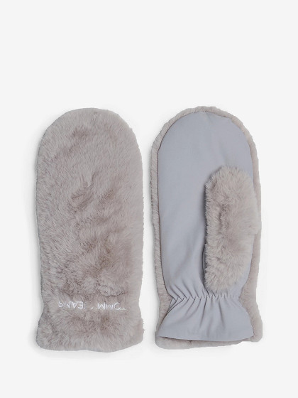 TOMMY HILFIGER Sieviešu cimdi, LINEAR LOGO FUR GLOVES