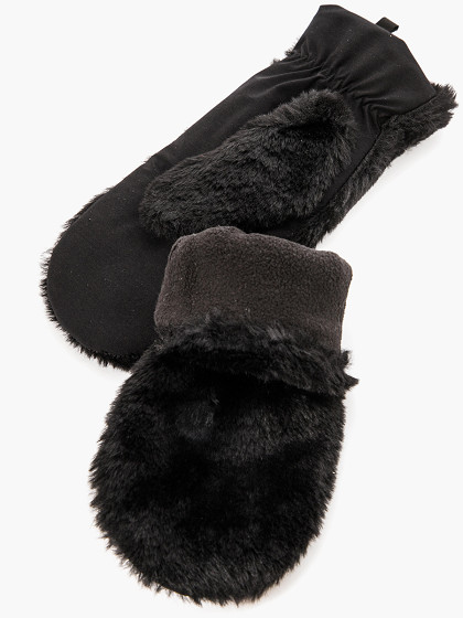 TOMMY HILFIGER Sieviešu cimdi, LINEAR LOGO FUR GLOVES