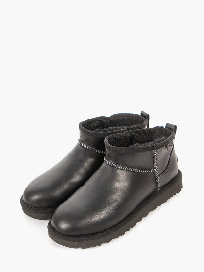 UGG Sieviešu ādas zābaki ar siltinājumu, CLASSIC ULTRA MINI LTHR REGEN